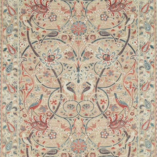 Morris & Co Bullerswood Fabric in Spice/Manilla For Sale