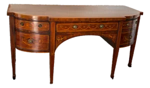 Circa 1790 Finely Figured Georgian Mahogany Sideboard/Server With Stunning Inlay