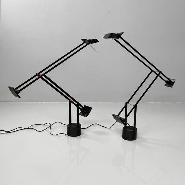 Modern Italian Black Table Lamps Tizio by Richard Sapper for Artemide, 1980s, Set of 2 For Sale - Image 3 of 18