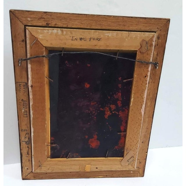 Late 20th Century Fleming Painting of Child With Sailboat Framed Enamel on Copper Vertical For Sale In Greensboro - Image 6 of 8