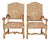 Pair of Antique French Louis Xiii–xiv Style Walnut Armchairs, Newly Upholstered For Sale