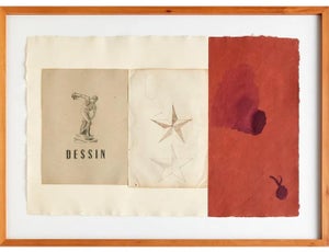 James Brown, Dessin (Star) Mixed media Collage with Painting James Brown Galerie Bernd Kluser, 1994