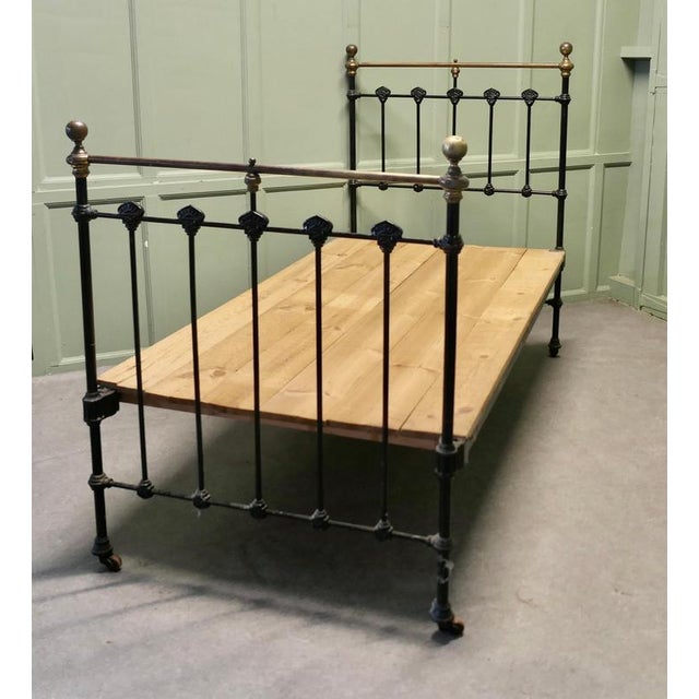 Victorian Single Brass and Iron Bed For Sale - Image 6 of 8