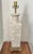 Beautiful midcentury blanc de chine table lamp with brass footed base. Please see condition details noted. Most items...