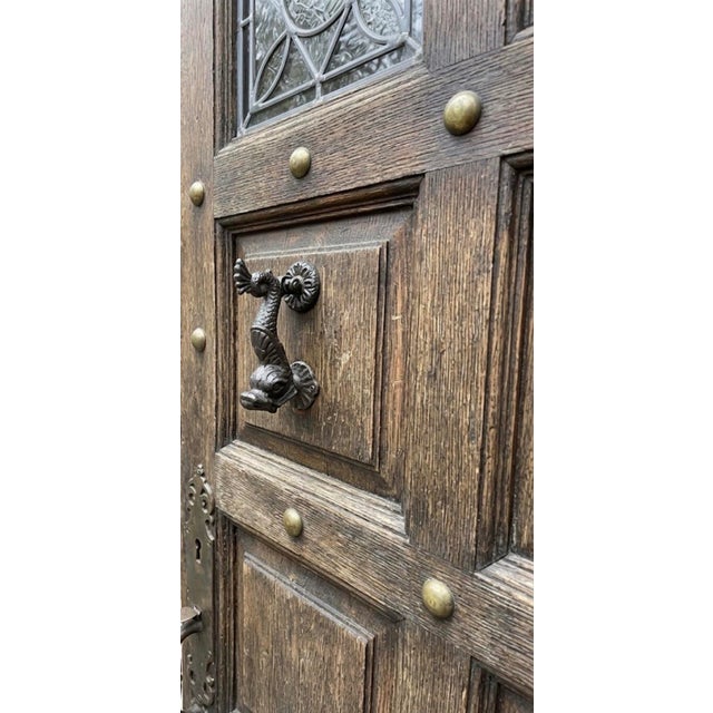 Vintage Cast Iron Mythological Sea Serpent Door Knocker For Sale - Image 12 of 12