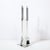 Metal Mid-Century Modern Chrome & Frosted Lucite Fireplace Tool Set by Pace - 4 Pieces For Sale - Image 7 of 13