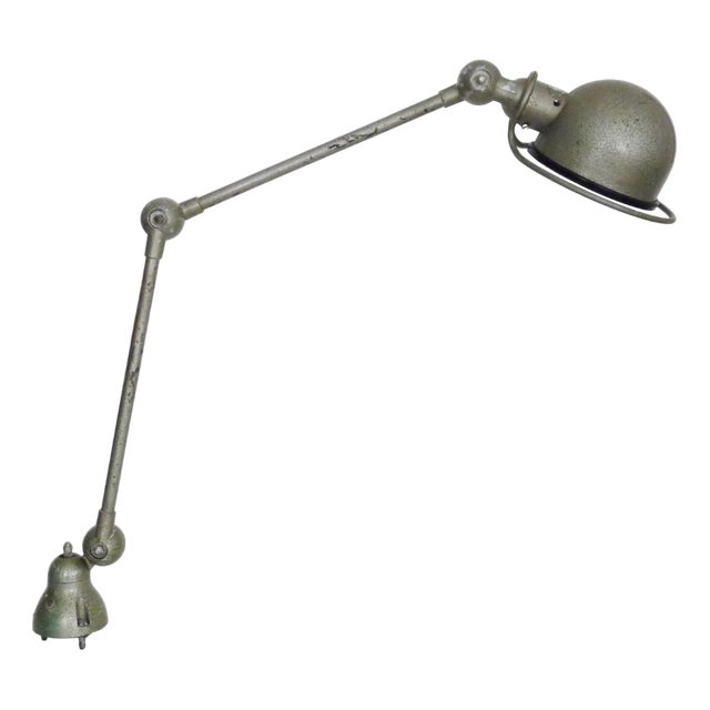Vintage Industrial Two-Arm Lamp by Jean-Louis Domecq, 1950 For Sale