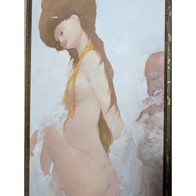 Overview Captivate your space with this utterly charming, oversized mid-century original painting by the highly...