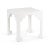Transitional Chelsea House Cut Corner Table in White, Large For Sale - Image 3 of 3