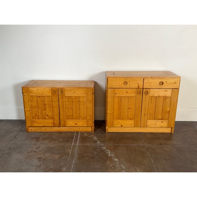 Brown Pair of Vintage 1960's Charlotte Perriand Cabinets, Attributed For Sale - Image 8 of 18