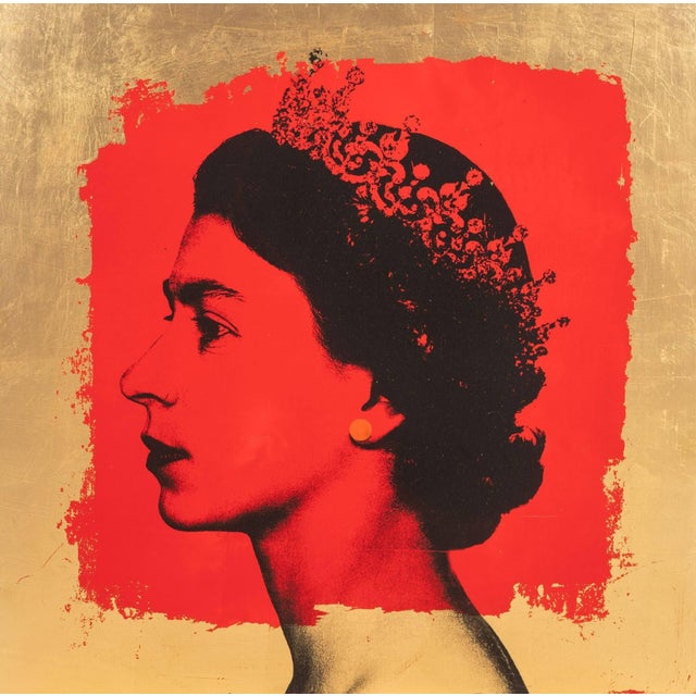 Queen Elizabeth II Portrait Painting by Dane Shue For Sale