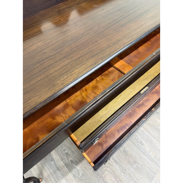 Vintage Georgian Revival Mahogany Sideboard Buffet Console For Sale - Image 11 of 17