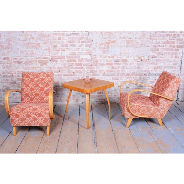 Set of Vintage Art Deco Armchairs by J. Halabala for Up Závody, Czech, 1930s , Set of 2 For Sale - Image 14 of 15