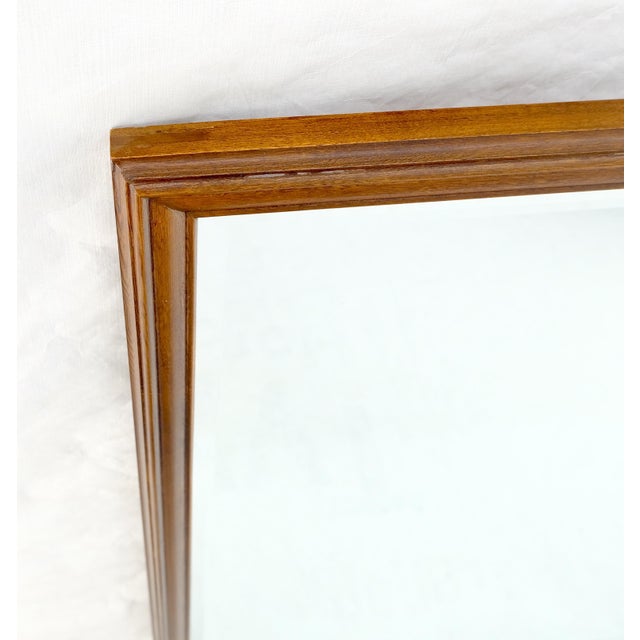 Brown American Walnut 40x52" Rectangle Wall Mirror Mitn For Sale - Image 8 of 12