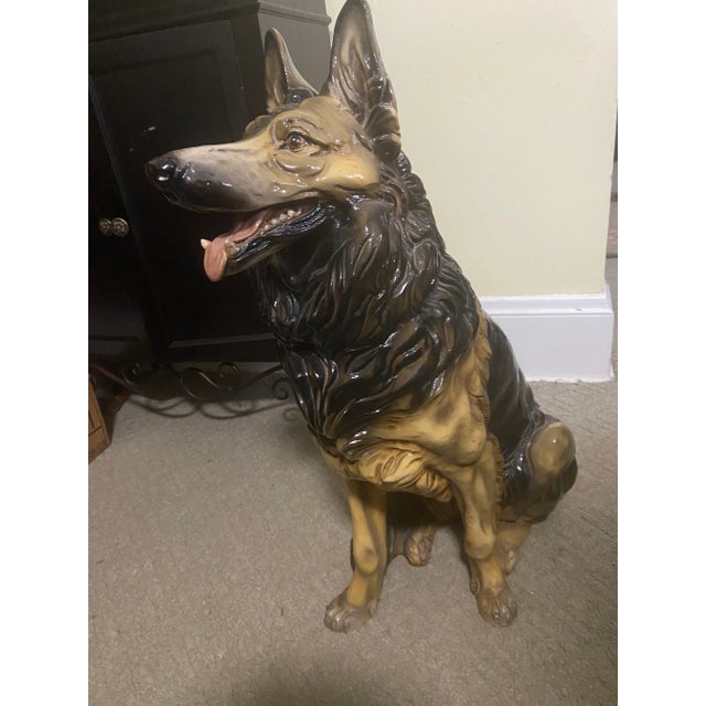 1970s 20th Century Shepherd Dog Life Size Sculpture For Sale - Image 5 of 13
