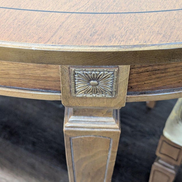 Thomasville Traditional Oval Extension Dining Set With 6 Cane-Back Chairs For Sale - Image 11 of 14
