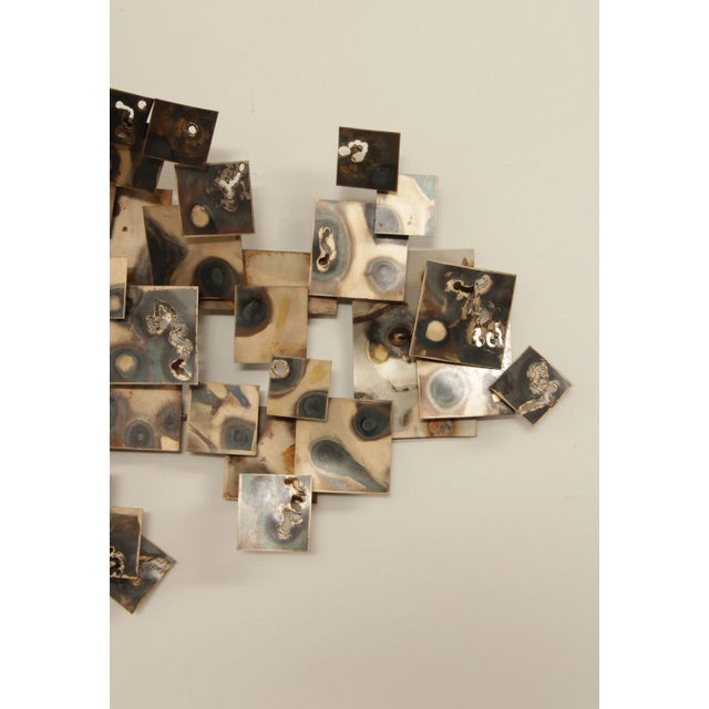 Brown Mid 20th Century Mid-Century Modern Large Brutalist Metal Wall Sculpture For Sale - Image 8 of 13