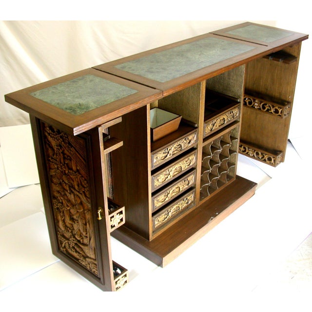 20 C Mid Century Asian Carved Bar Chairish