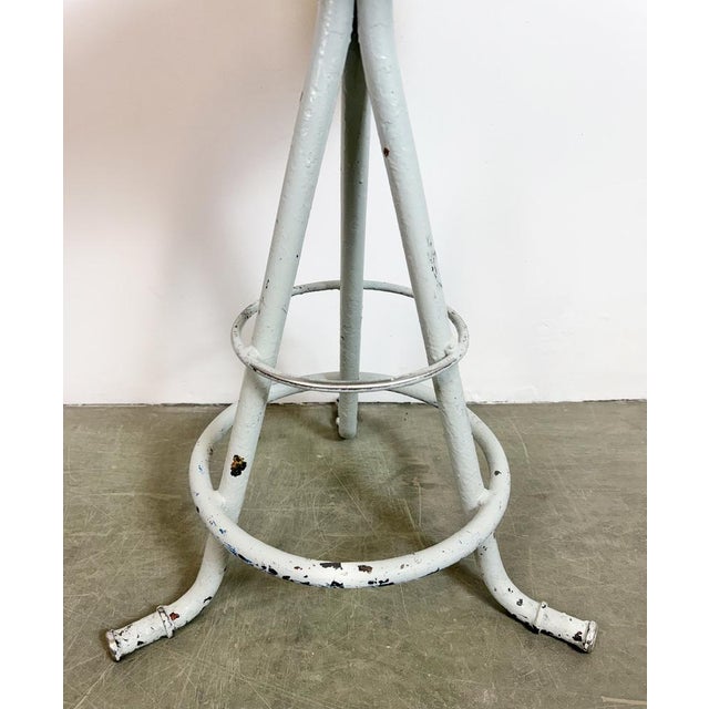 Industrial Grey Workshop Stool, 1960s For Sale - Image 16 of 18