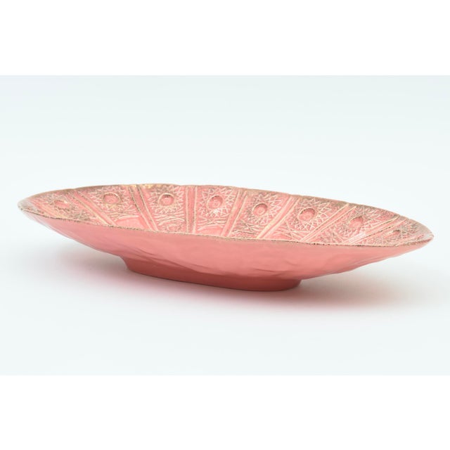 Vintage Ceramic Bowl in PInk With Gold, 1960's For Sale - Image 9 of 12