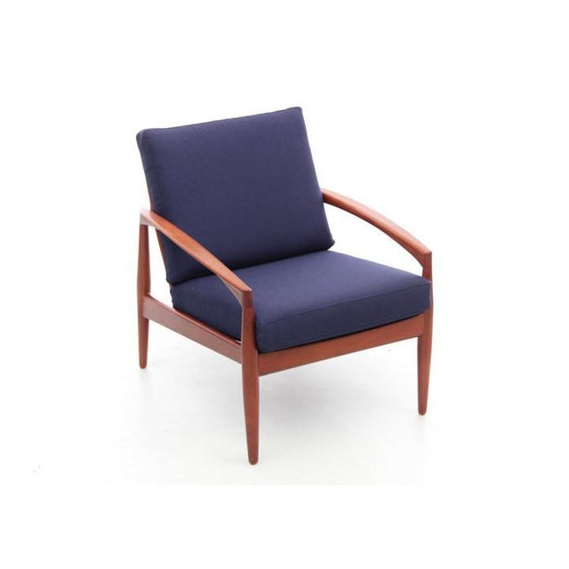 Mid-Century Scandinavian Modern Paper Knife Lounge Chair in Rosewood attributed to Kai Kristiansen for Magnus Olesen, 1960s For Sale - Image 6 of 9