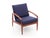 Mid-Century Scandinavian Modern Paper Knife Lounge Chair in Rosewood attributed to Kai Kristiansen for Magnus Olesen, 1960s For Sale - Image 6 of 9
