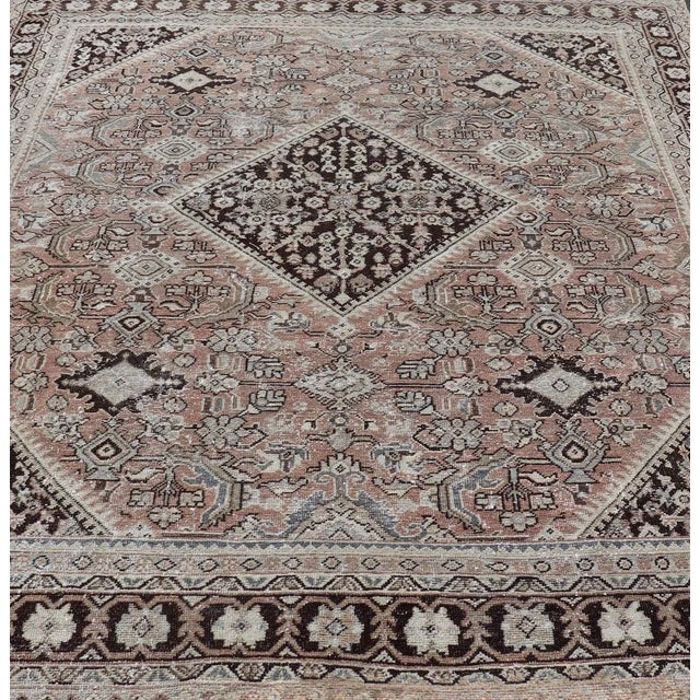 Tribal Vintage Persian Sultanabad-Mahal Rug With Sub-Geometric Diamond 9'0" X 11'10" For Sale - Image 3 of 12