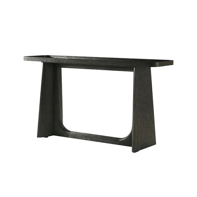 Pair of Dark Modern Console Tables For Sale In Greensboro - Image 6 of 7