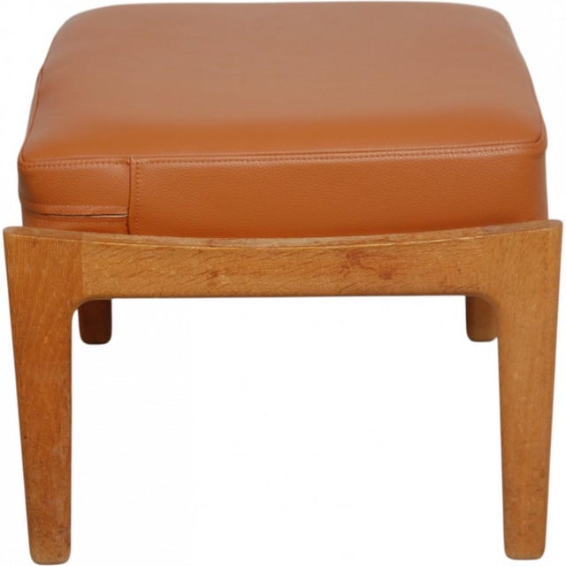 GE290 Ottoman in Oak by Anders Børgese, 1980s For Sale - Image 4 of 13