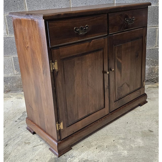 Mastercraft Late 20th Century Mastercraft Stained Pine Cabinet, Server For Sale - Image 4 of 11