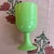 1940s Rare Jade Green Portieux Vallerystal Opaline Glass Water or Wine Goblets For Sale - Image 5 of 10
