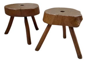 Tripod Shepherds Stools, 1950s, Set of 2