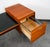 Mid Century Danish Modern Executive Desk Black Top Brass 5 Drawer File Denmark For Sale - Image 9 of 12