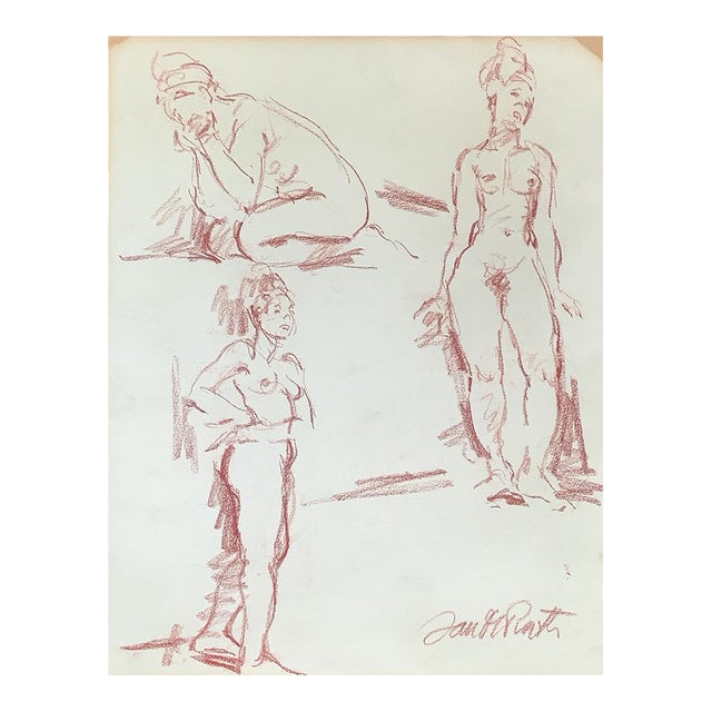 Jan De Ruth Nudes Pastel For Sale
