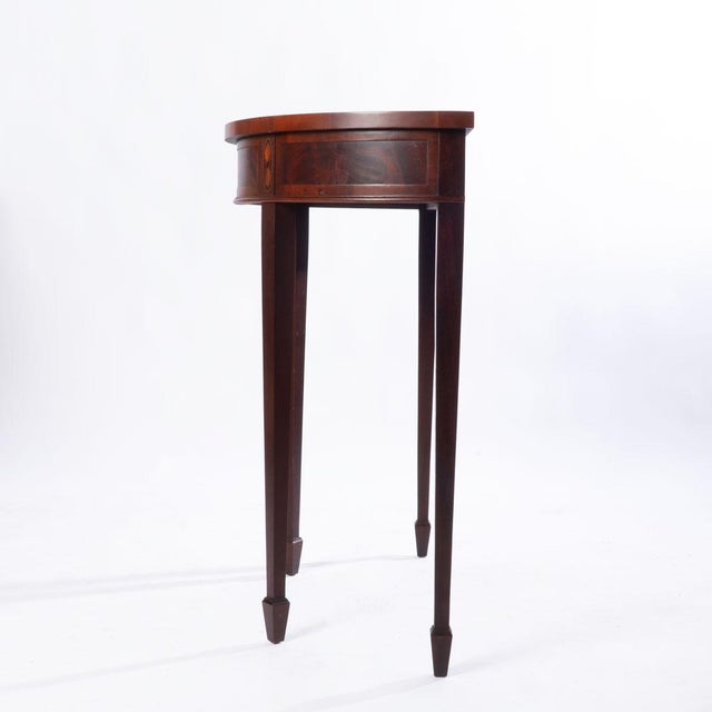 Mid 20th Century Pair Hekman Demi Lune Tables For Sale - Image 10 of 18