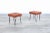 Mid-Century Modern Mid-Century Modern Cognac Leather and Iron Harp Leg Stools, 1950s For Sale - Image 3 of 11