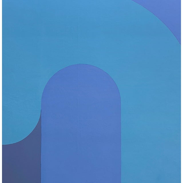 Contemporary Painting Periwinkle by Emily Bartolone For Sale - Image 4 of 4