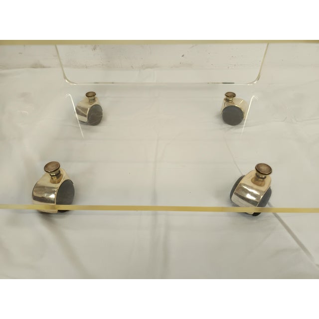 Plastic Vintage TV Table in Acrylic Glass, 1970s For Sale - Image 7 of 13