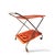 Gold Vintage Orange Serving Cart with Chrome Frame, 1970s For Sale - Image 8 of 10