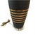 1980s Mid-Century Modern Black & Gold Striped Table Lamp For Sale - Image 5 of 6