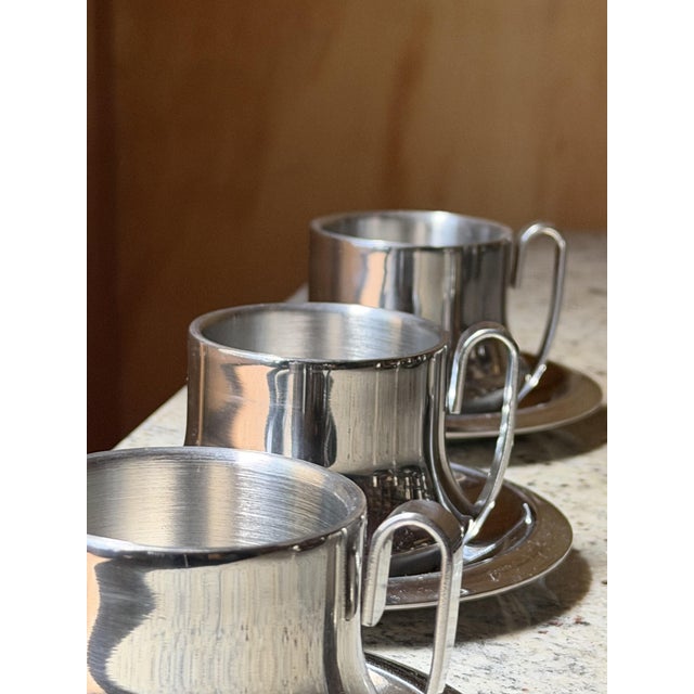 Mid-Century Modern Italian Stella 18/10 Espresso Service in Stainless Steel, 1970, Set of 26 For Sale - Image 4 of 18