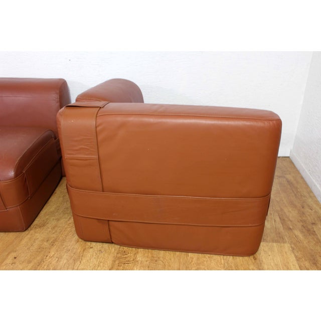 Leather Model 932 Modular Sofa by Mario Bellini for Cassina, 1960s, Set of 3 For Sale - Image 13 of 18