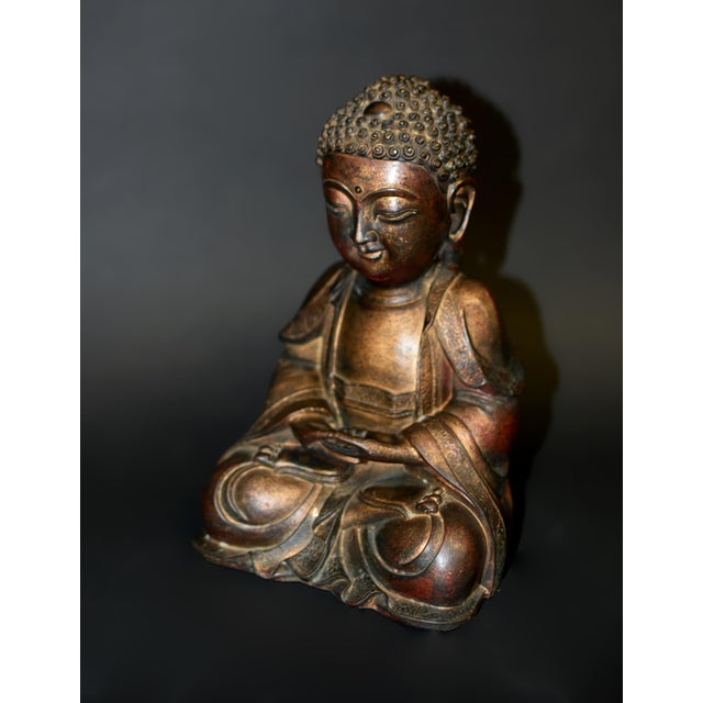 Bronze Bronze Cold Painted Baby Buddha Tang Style For Sale - Image 8 of 18