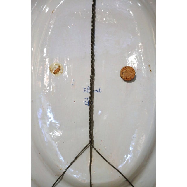 Pair 19th Century French Painted Faience Porquier Beau Quimper Wall Platters For Sale - Image 15 of 17