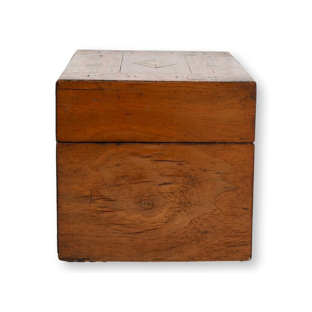 Wood Antique English Tunbridge Ware Inlaid Sewing Box For Sale - Image 7 of 8