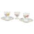 Three Porcelain Egg Cups with Fixed Saucers from Royal Copenhagen, 1890s, Set of 5 For Sale - Image 6 of 6