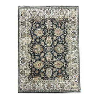 Indo Agrah Hand Knotted Wool Rug 7’9” X 10’1” For Sale