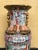 Mid-Century Modern Vintage Famille Rose Vase and Hand Painted in Pastels With Heavy Gold Accents For Sale - Image 3 of 11