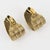 Metal Yves Saint Laurent Ysl Crocodile Embossed Gilded Clip Earrings - 2 Pieces For Sale - Image 7 of 12