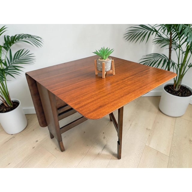 Mid-Century Teak Gate Leg Dining Table Drop Leaf in the style of G Plan, 1970s For Sale - Image 13 of 18